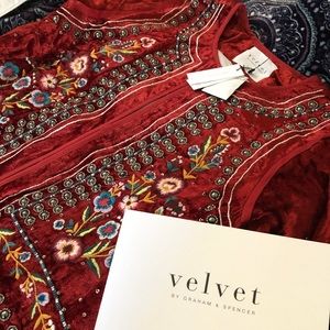Vintage Velvet Embroidered Jacket